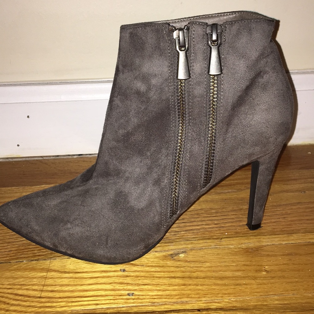 Grey ankle boots